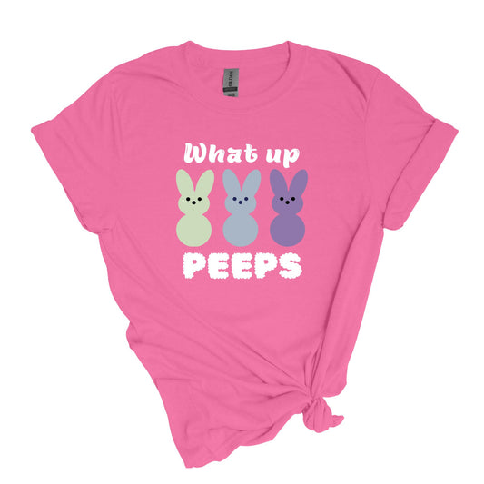 What up Peeps - Camiseta suave unisex para adultos