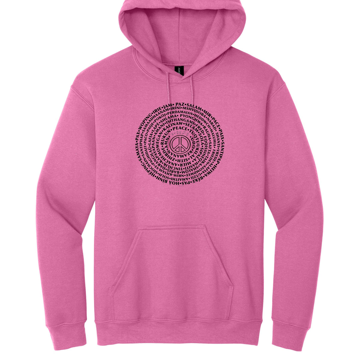 Can you say PEACE - Gildan Heavy Blend Hoodie - artwork designed by Cynthia NeJame