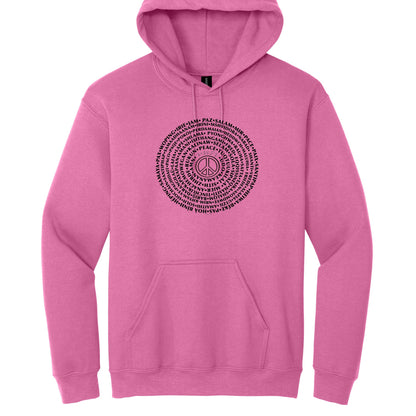 Can you say PEACE - Gildan Heavy Blend Hoodie - artwork designed by Cynthia NeJame