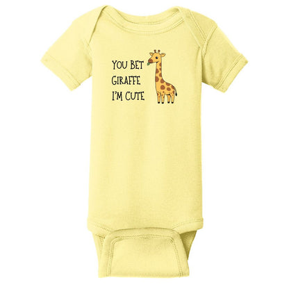 You Bet Giraffe I'm Cute - Infant Ribbed Bodysuit