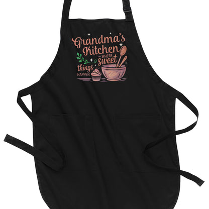 Grandma's Kitchen - Where Sweet Things Happen - Port Authority® Full-Length Apron with Pockets