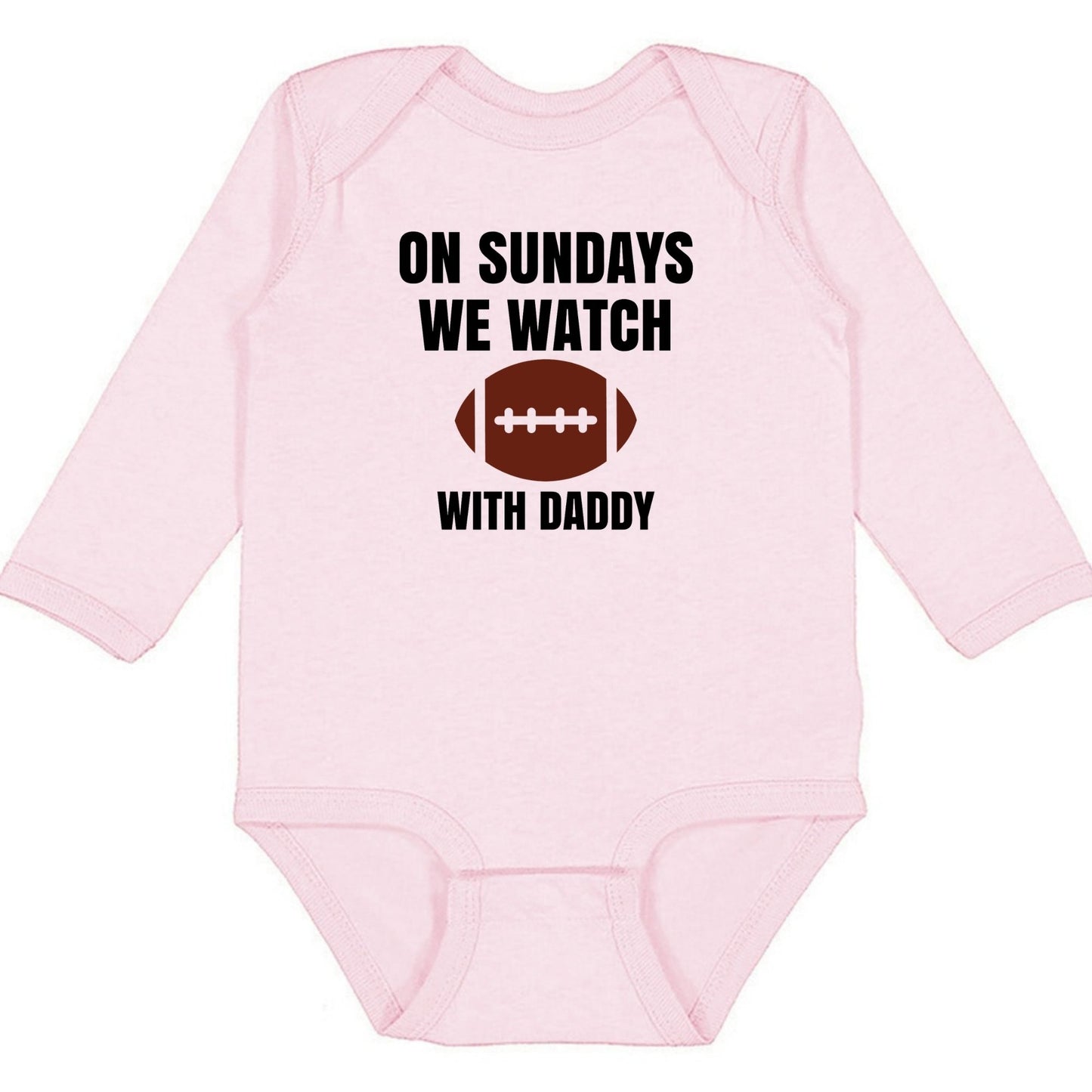 On Sundays we watch football with Daddy/Grandpa - Infant Long Sleeve Bodysuit