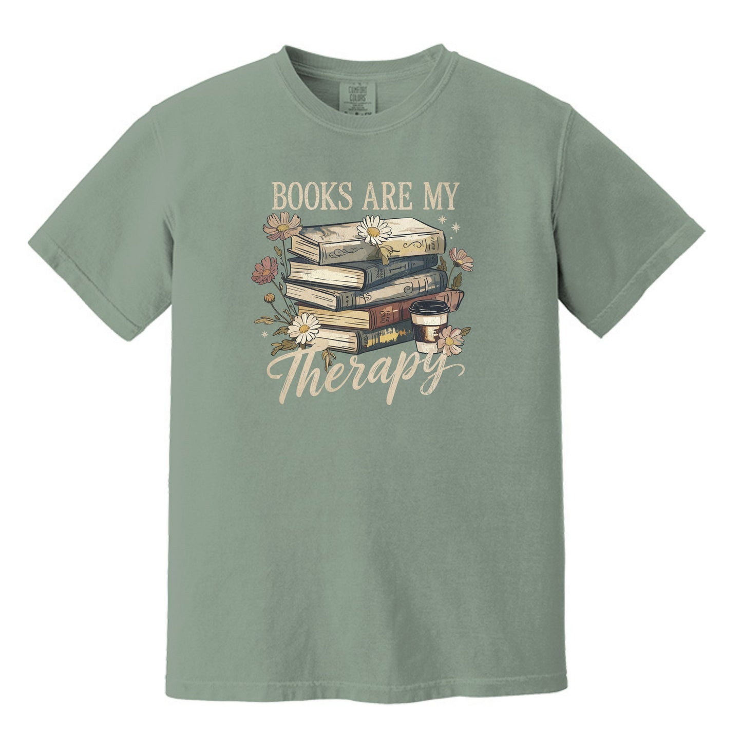 Books are my Therapy - Comfort Colors ® Heavyweight Ring Spun T-shirt