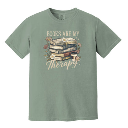 Books are my Therapy - Comfort Colors ® Heavyweight Ring Spun T-shirt