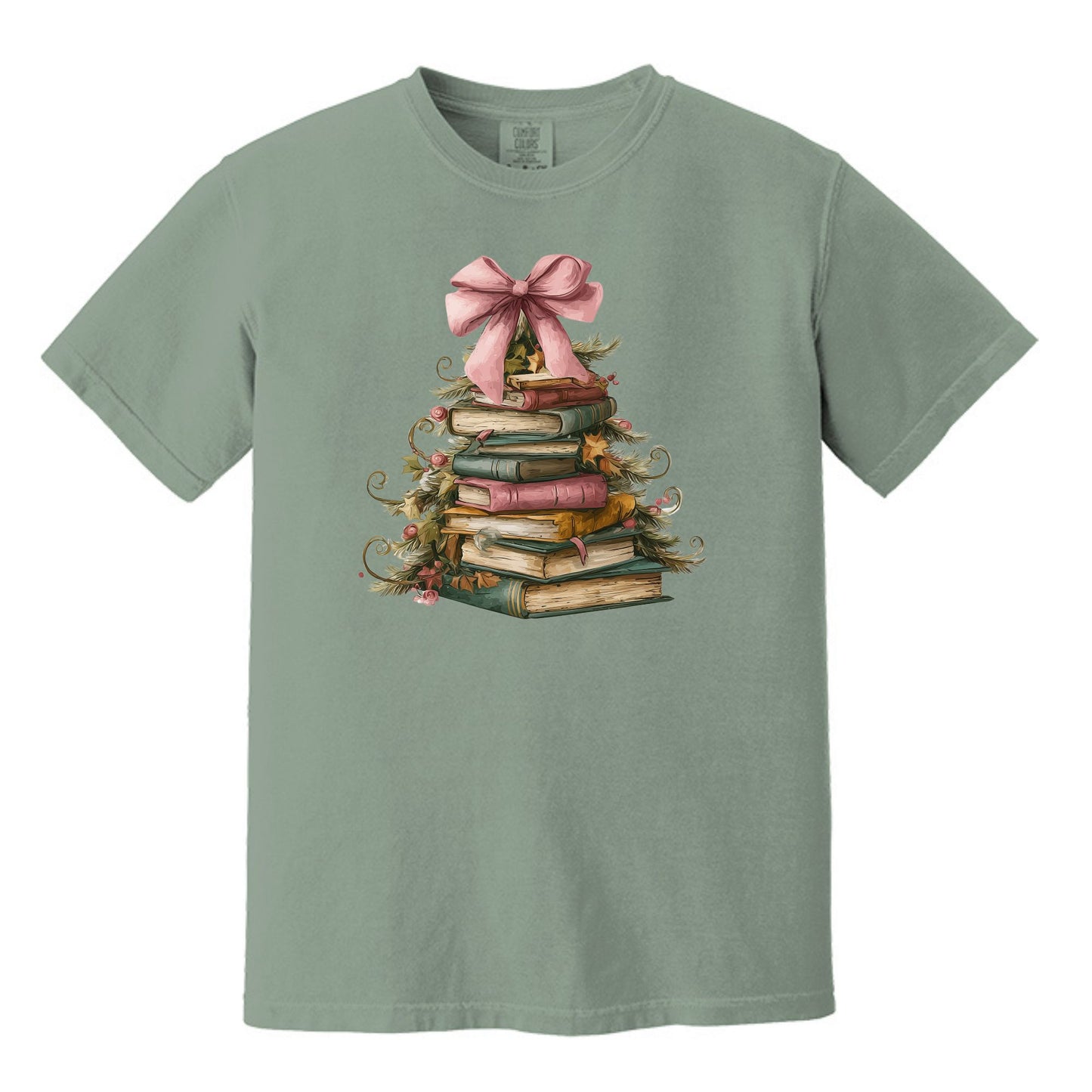 BOOK CHRISTMAS TREE - Comfort Colors ® Heavyweight Ring Spun Tee