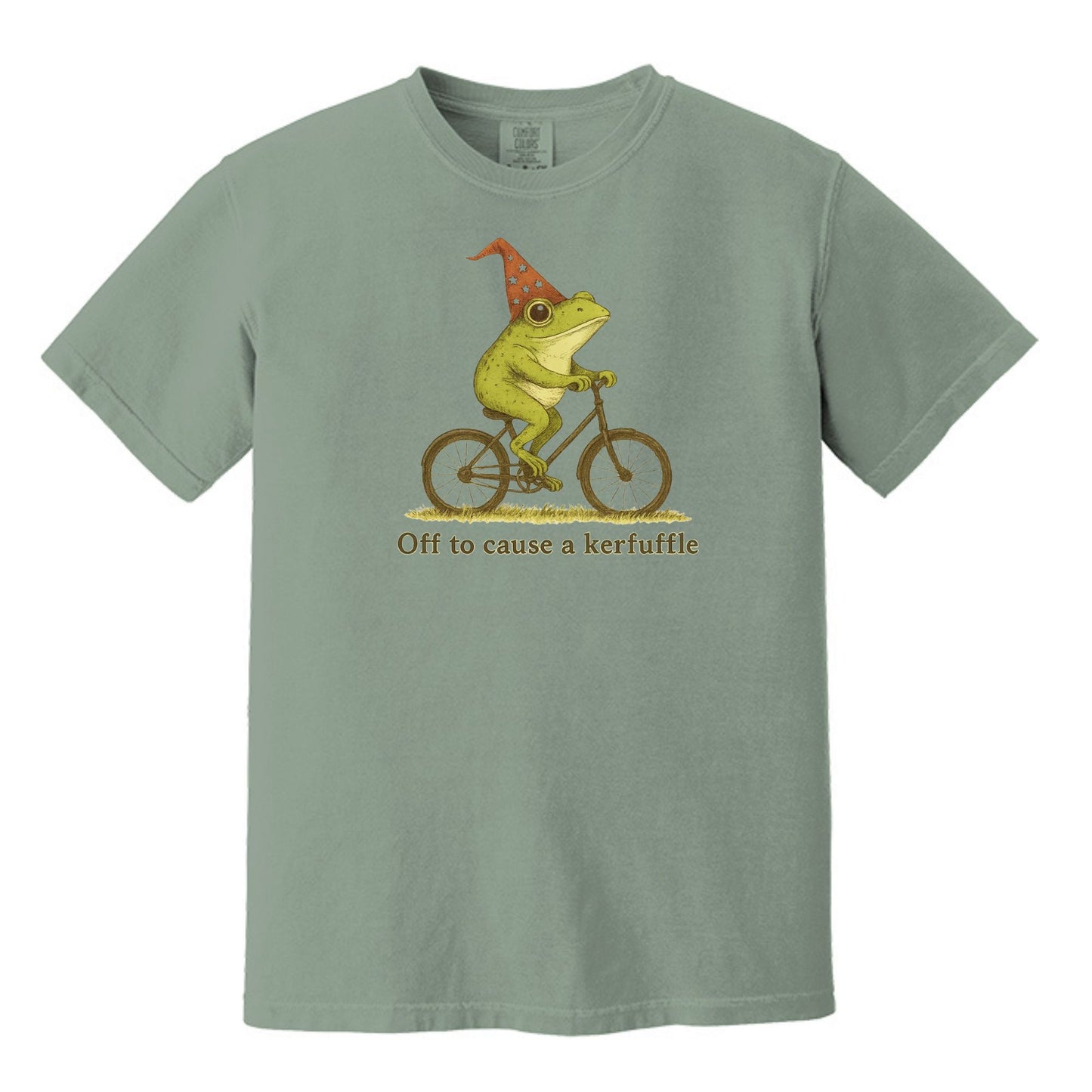 Off to cause a Kerfuffle - Funny Frog Meme Comfort Colors ® Heavyweight Ring Spun T-shirt