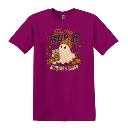 Freshly Boo'd | Scream & Sugar - Fall themed Heavy Cotton Unisex T-shirt