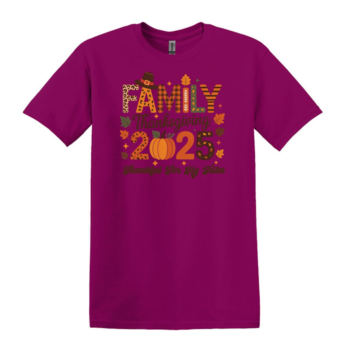 Thankful for my Tribe - 2025 Family Thanksgiving Heavy Cotton T-shirt