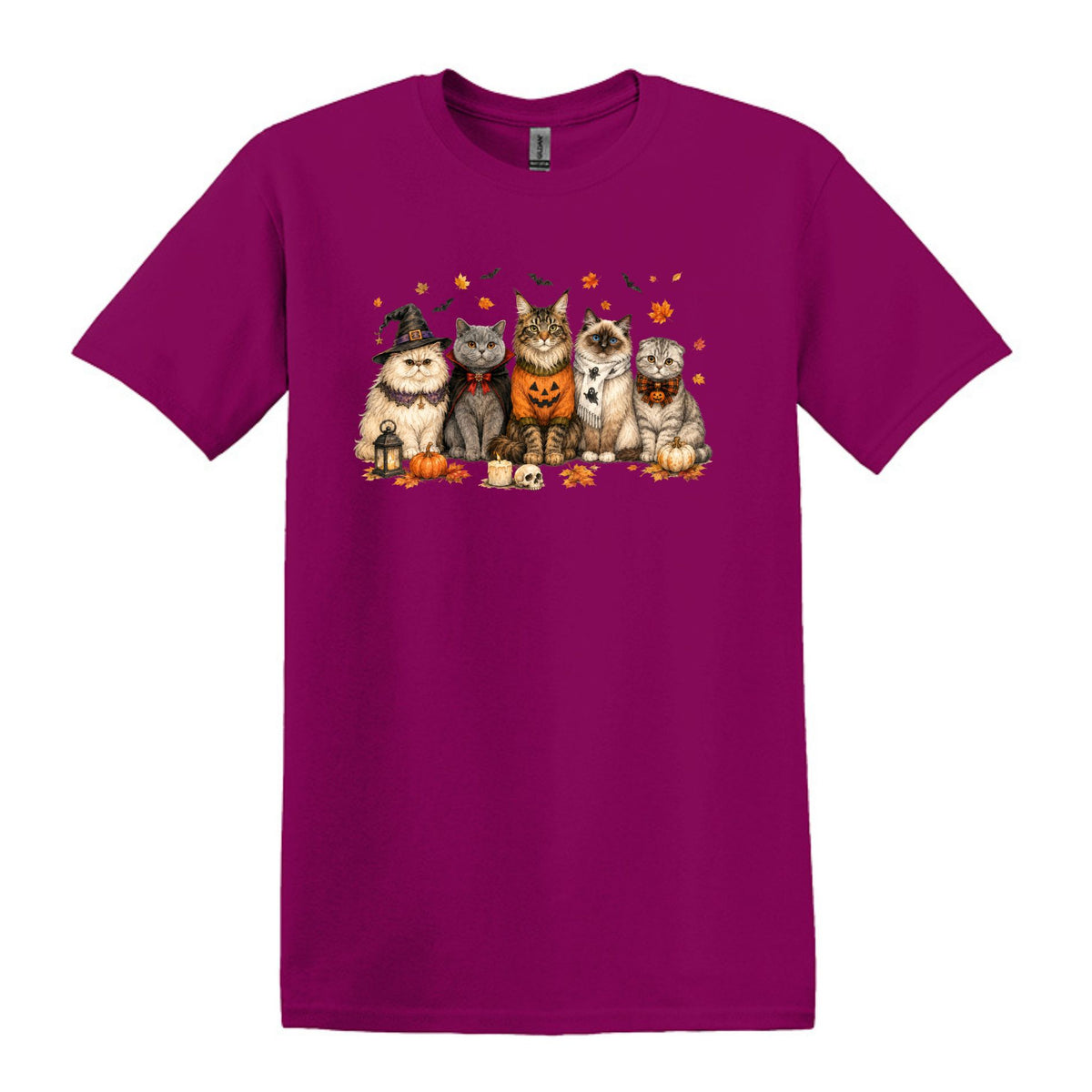 Halloween Cats -  Heavy Cotton Unisex T-shirt