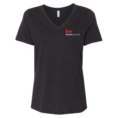 Keller Williams Realtor Chest Logo Women's Relaxed V-Neck T-Shirt