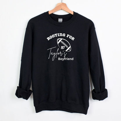 Rooting for Taylor's Boyfriend - Cómoda sudadera de fútbol con cuello redondo