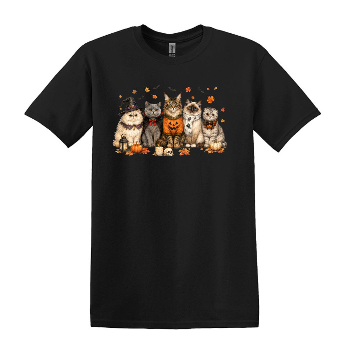 Halloween Cats -  Heavy Cotton Unisex T-shirt