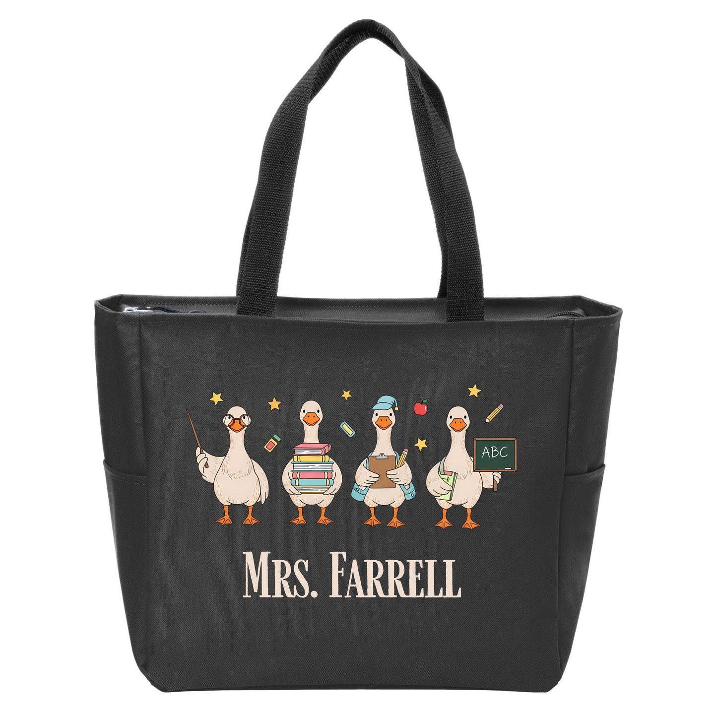 Teacher Goose Port Authority® Essential Zip Tote - Personalize with your Teacher's Name