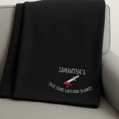 Custom Embroidered Gildan® Sweatshirt Blanket – Personalize with any Name & Favorite Blanket-Worthy-Activity