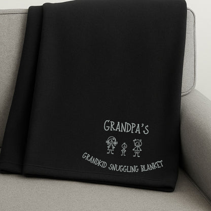 Custom Embroidered Gildan® Sweatshirt Blanket – Personalize with any Name & Favorite Blanket-Worthy-Activity