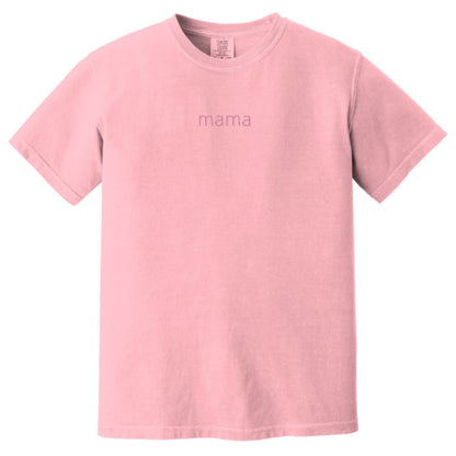 MAMA Minimalist Monochrome Embroidered Comfort Colors® T-Shirt