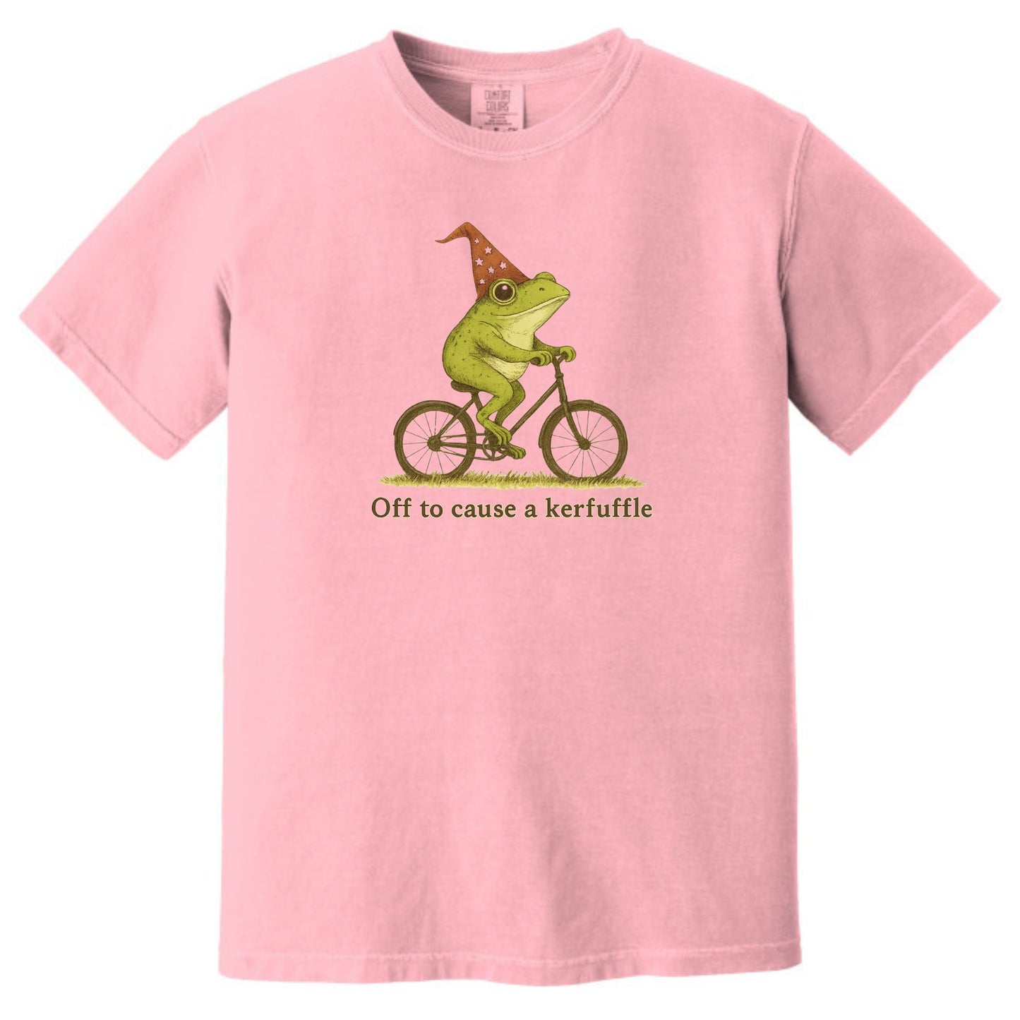 Off to cause a Kerfuffle - Funny Frog Meme Comfort Colors ® Heavyweight Ring Spun T-shirt