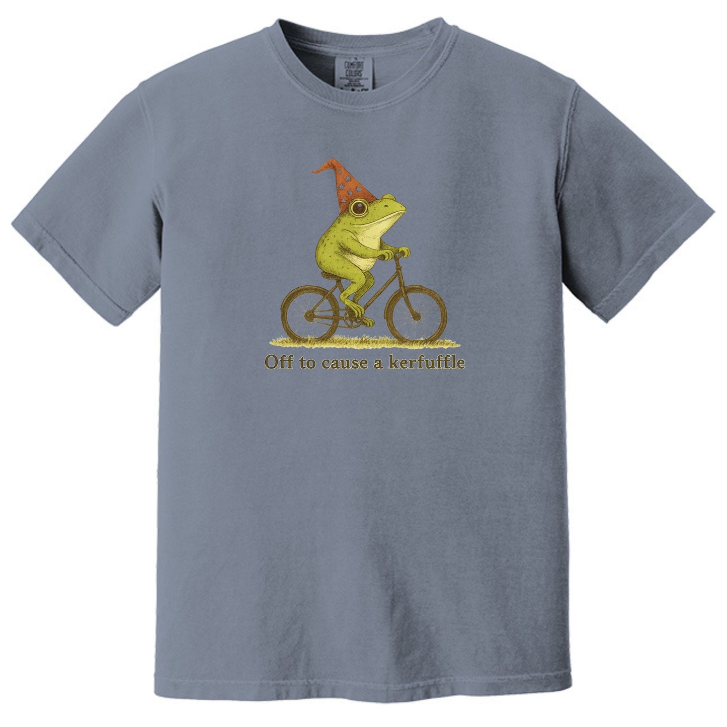Off to cause a Kerfuffle - Funny Frog Meme Comfort Colors ® Heavyweight Ring Spun T-shirt