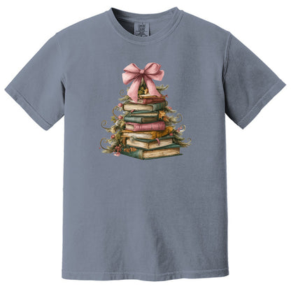 BOOK CHRISTMAS TREE - Comfort Colors ® Heavyweight Ring Spun Tee