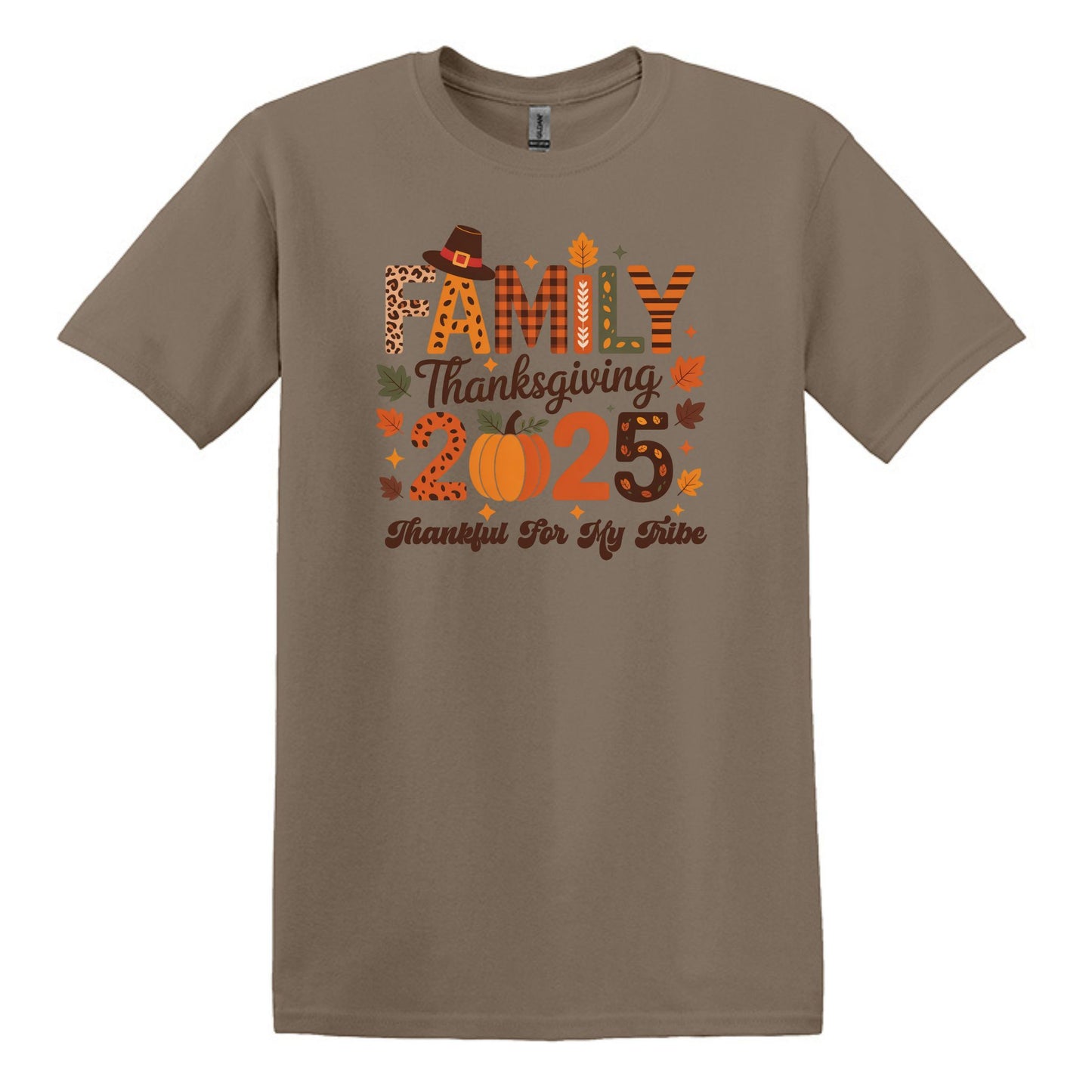 Thankful for my Tribe - 2025 Family Thanksgiving Heavy Cotton T-shirt