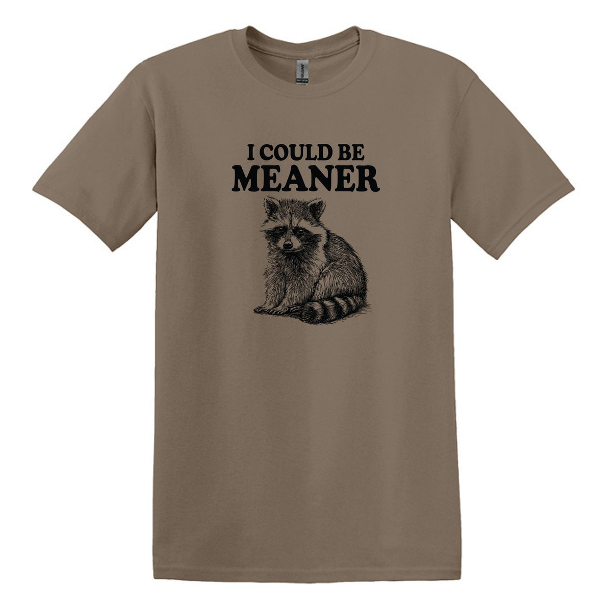 I Could Be Meaner - Funny Raccoon Meme - Gildan Heavy Cotton Unisex T-shirt