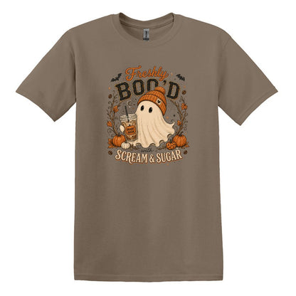 Freshly Boo'd | Scream & Sugar - Fall themed Heavy Cotton Unisex T-shirt
