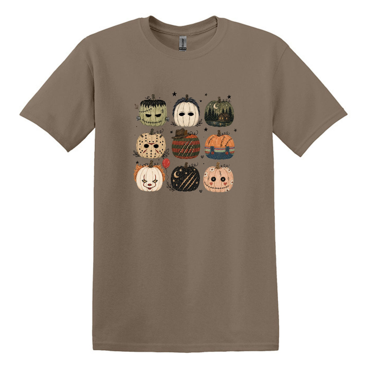Horror Pumpkins - Hand Drawn - Heavy Cotton Unisex T-shirt