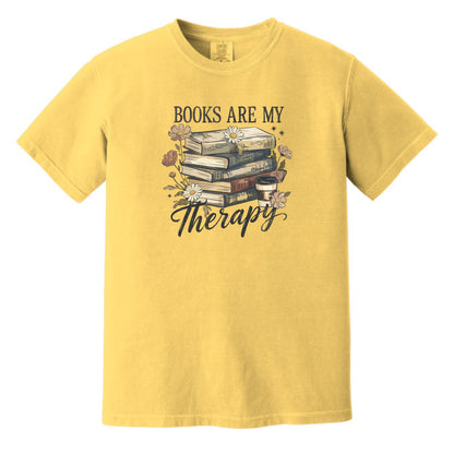 Books are my Therapy - Comfort Colors ® Heavyweight Ring Spun T-shirt