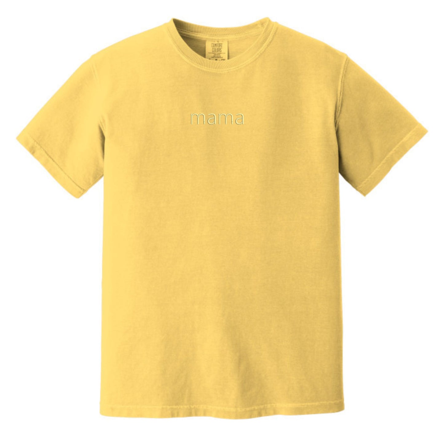 MAMA Minimalist Monochrome Embroidered Comfort Colors® T-Shirt