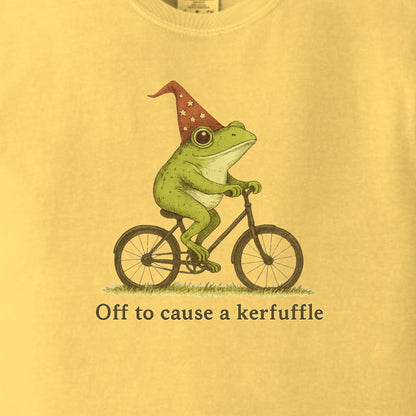 Off to cause a Kerfuffle - Funny Frog Meme Comfort Colors ® Heavyweight Ring Spun T-shirt