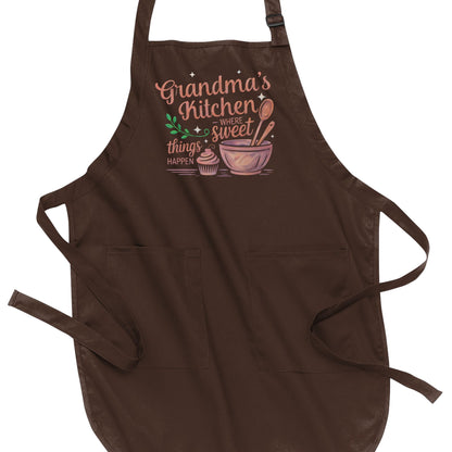 Grandma's Kitchen - Where Sweet Things Happen - Port Authority® Full-Length Apron with Pockets