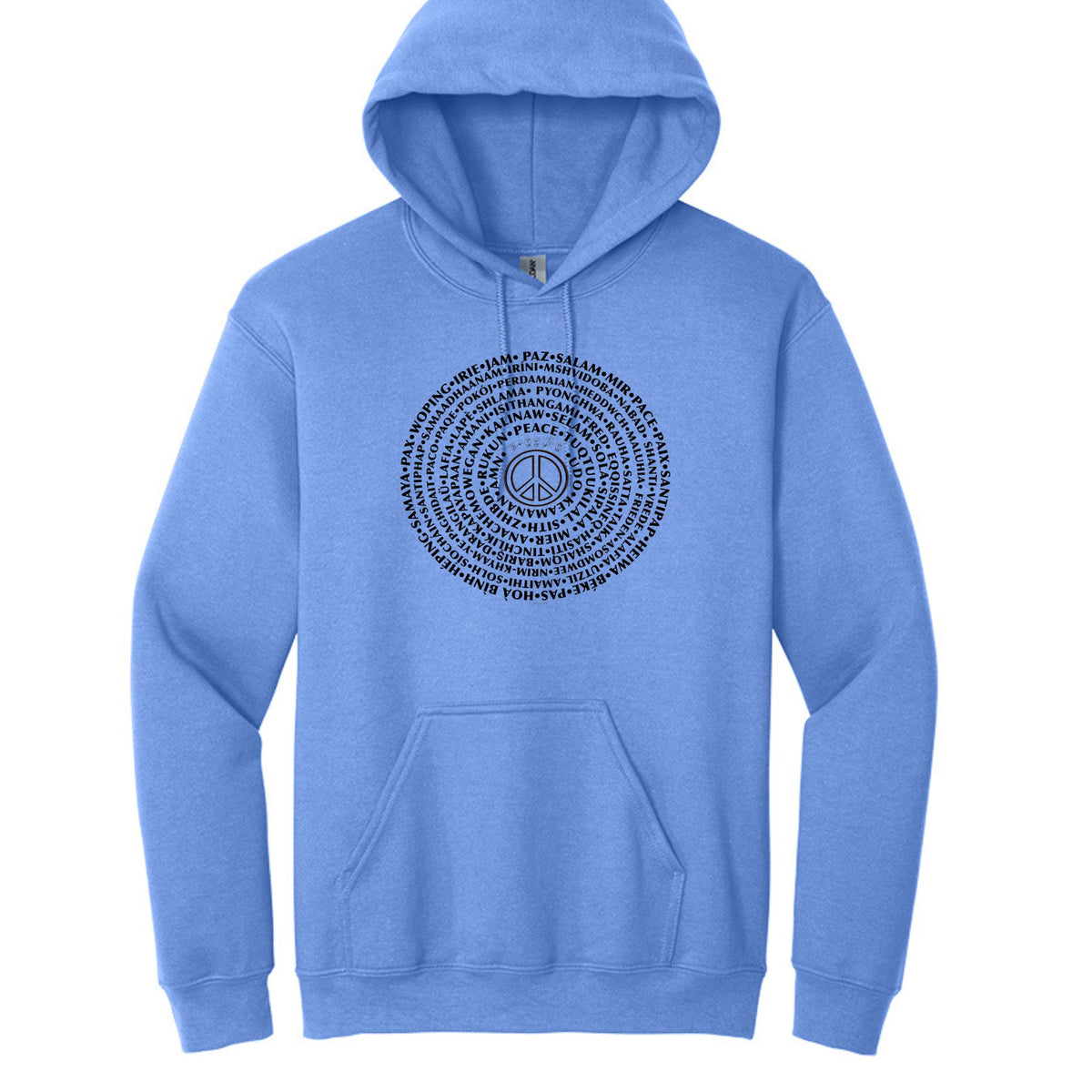 Can you say PEACE - Gildan Heavy Blend Hoodie - artwork designed by Cynthia NeJame