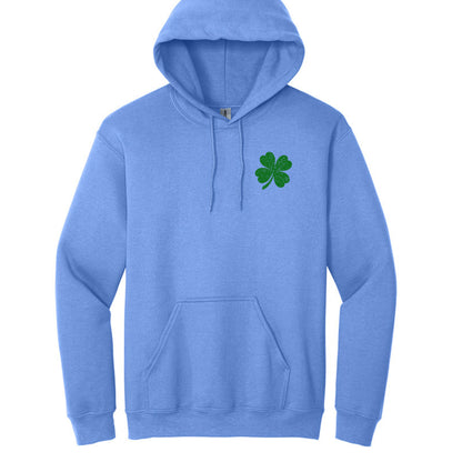 Shamrock Distressed American Flag - Gildan Heavy Blend Hoodie