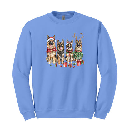 Merry Pups Holiday Sweatshirt – Festive German Shepherds
