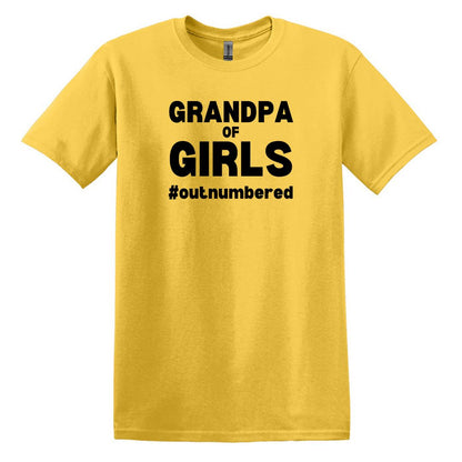 Grandpa of Girls #outnumbered - Soft T-shirt for the proudest Grandpas of all girls!