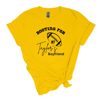 Rooting for Taylor's Boyfriend - Adult Unisex Soft Style Football T-shirt