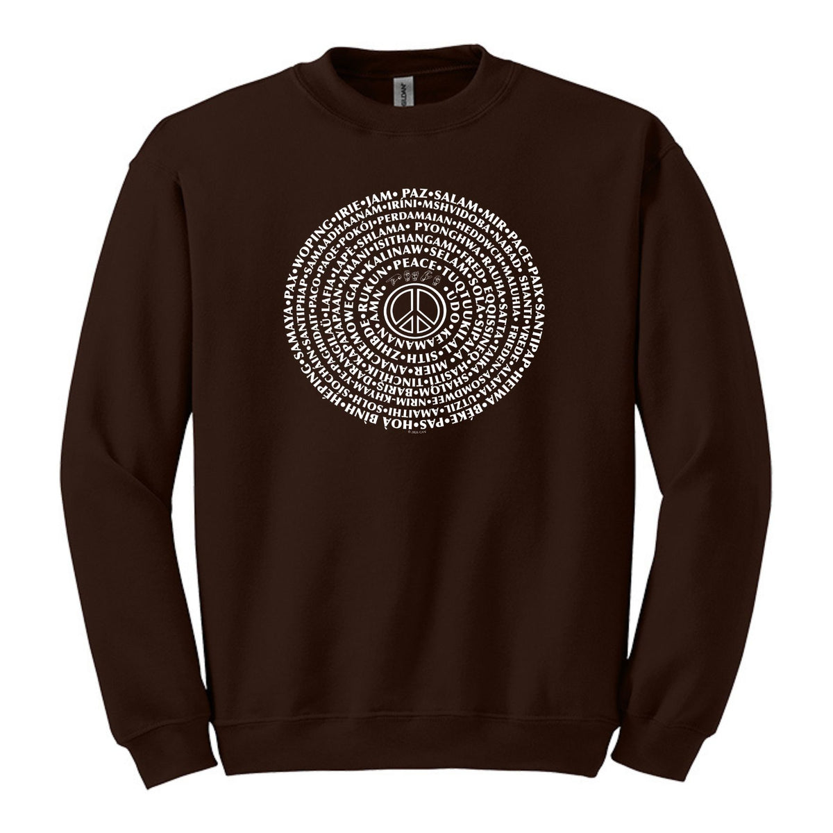 Can You Say PEACE - Gildan Crewneck - artwork designed by Cynthia NeJame