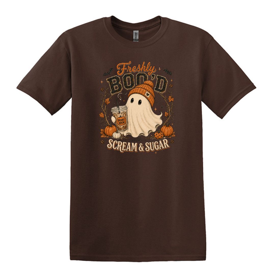 Freshly Boo'd | Scream & Sugar - Fall themed Heavy Cotton Unisex T-shirt