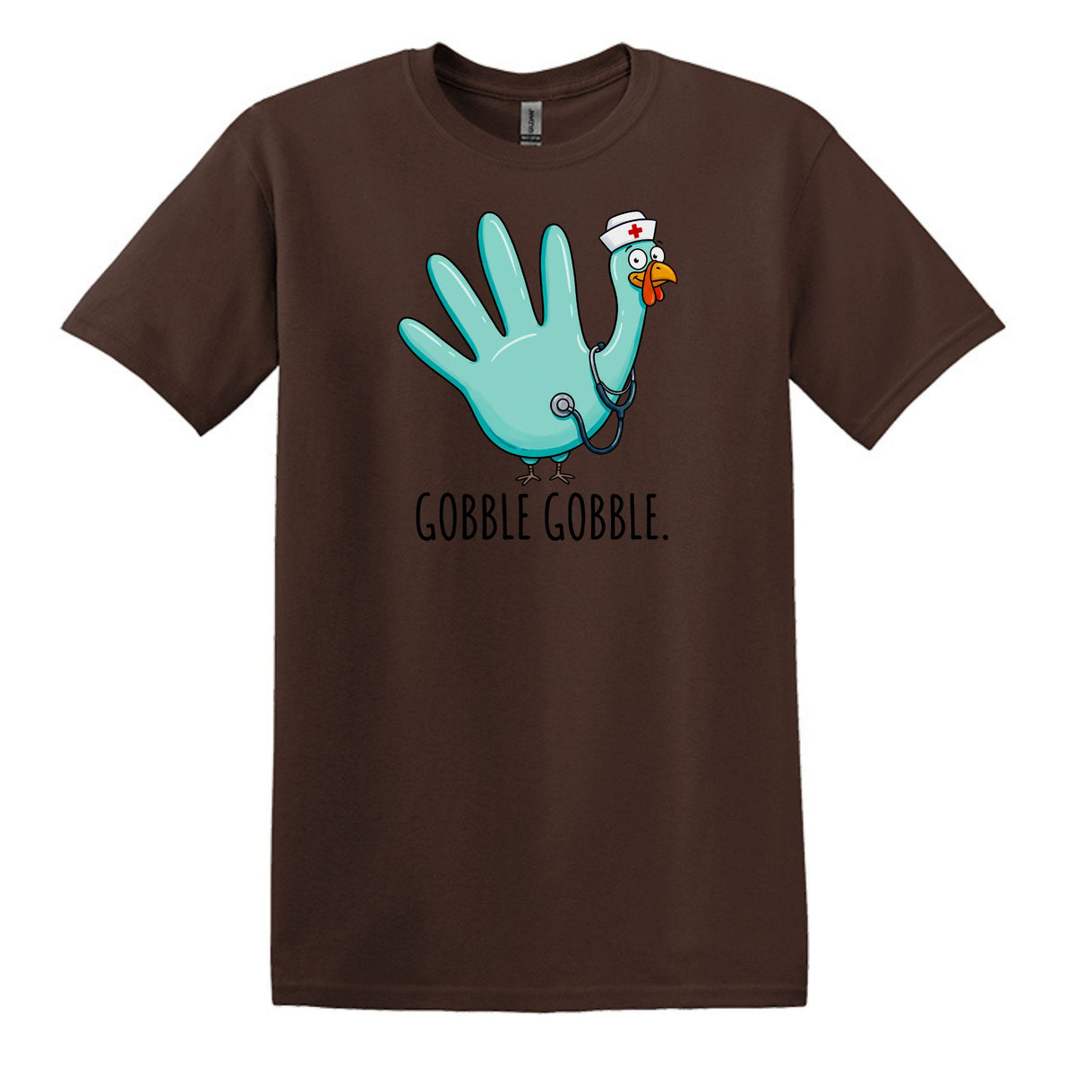 Gobble Gobble Rubber Glove Thanksgiving Nurse – Gildan® Softstyle™ T-Shirt