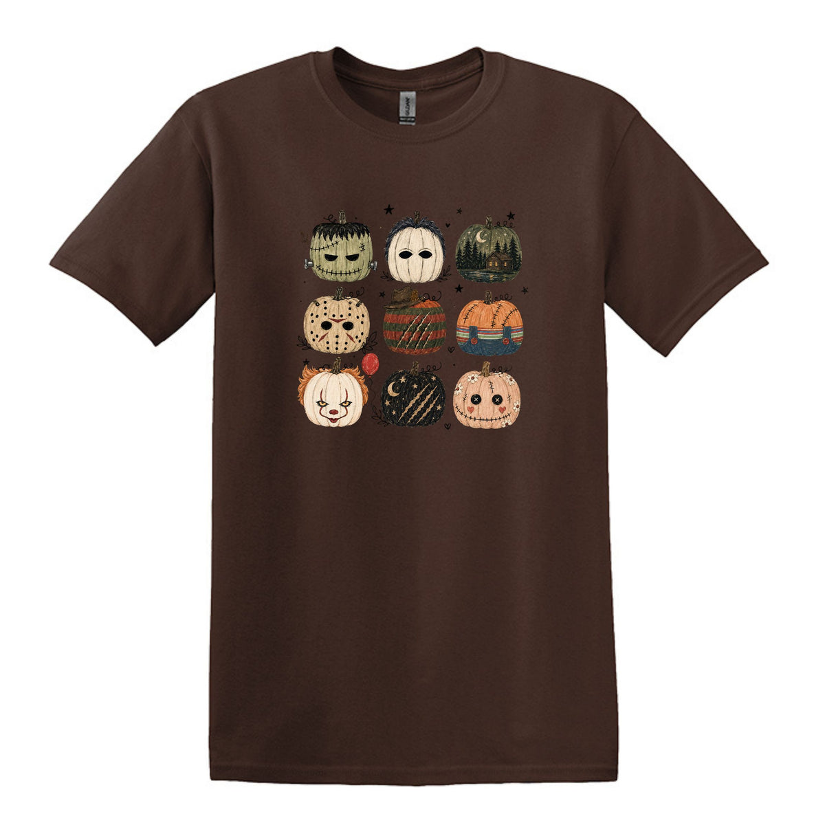 Horror Pumpkins - Hand Drawn - Heavy Cotton Unisex T-shirt