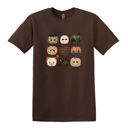 Horror Pumpkins - Hand Drawn - Heavy Cotton Unisex T-shirt