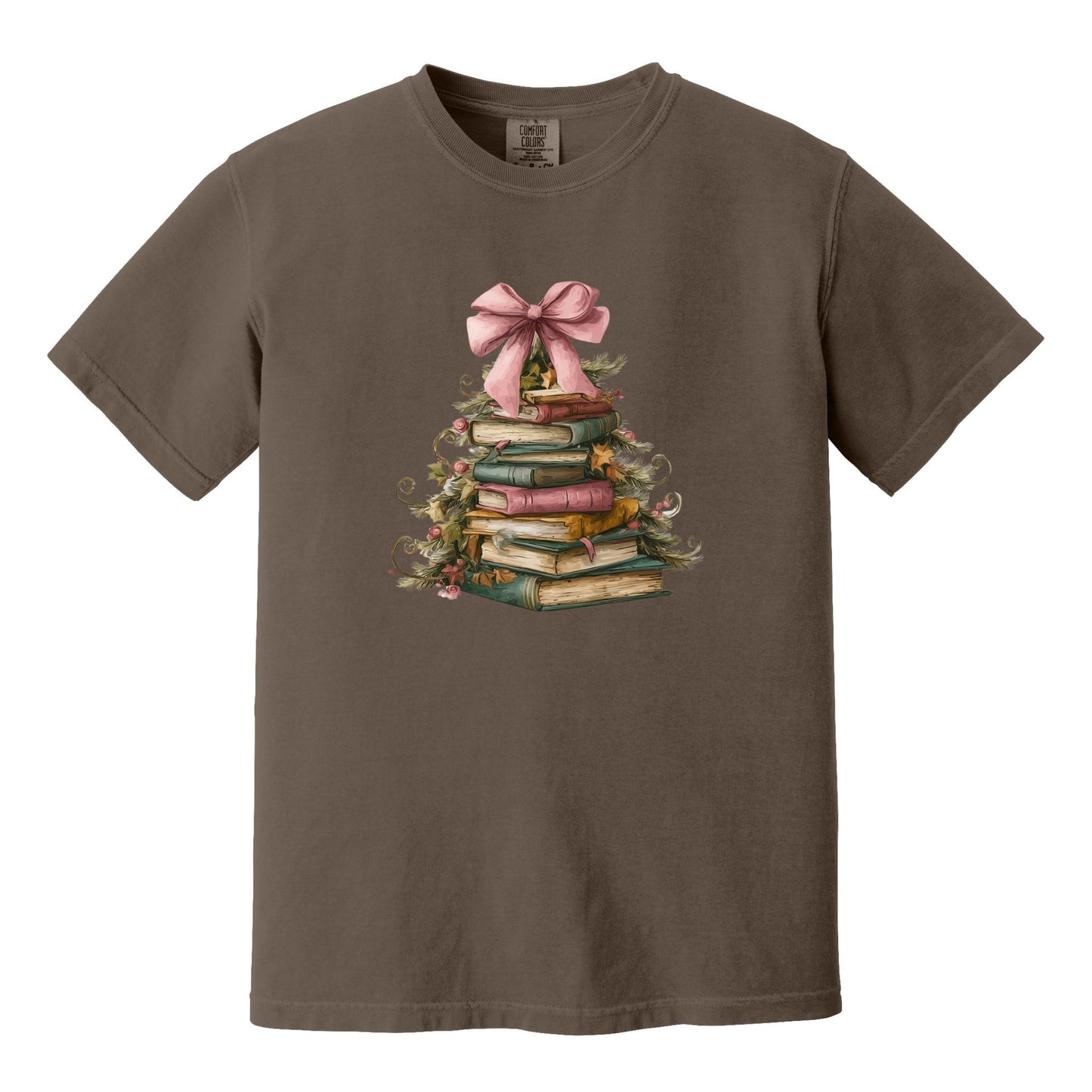 BOOK CHRISTMAS TREE - Comfort Colors ® Heavyweight Ring Spun Tee