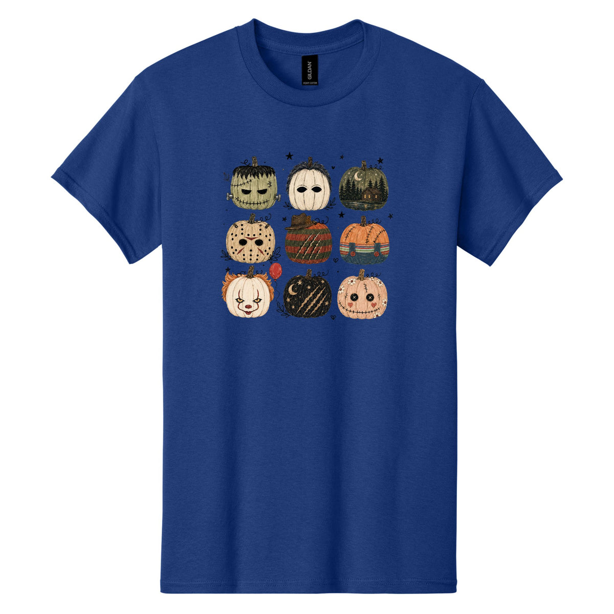 Horror Pumpkins - Hand Drawn - Heavy Cotton Unisex T-shirt