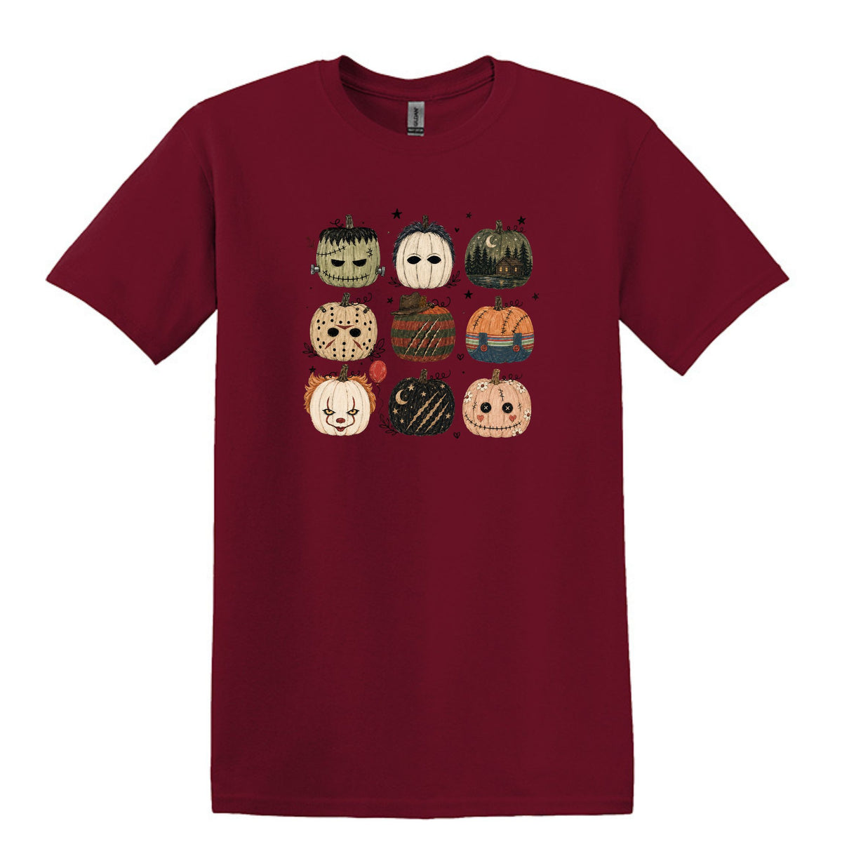 Horror Pumpkins - Hand Drawn - Heavy Cotton Unisex T-shirt
