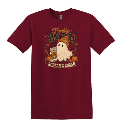 Freshly Boo'd | Scream & Sugar - Fall themed Heavy Cotton Unisex T-shirt