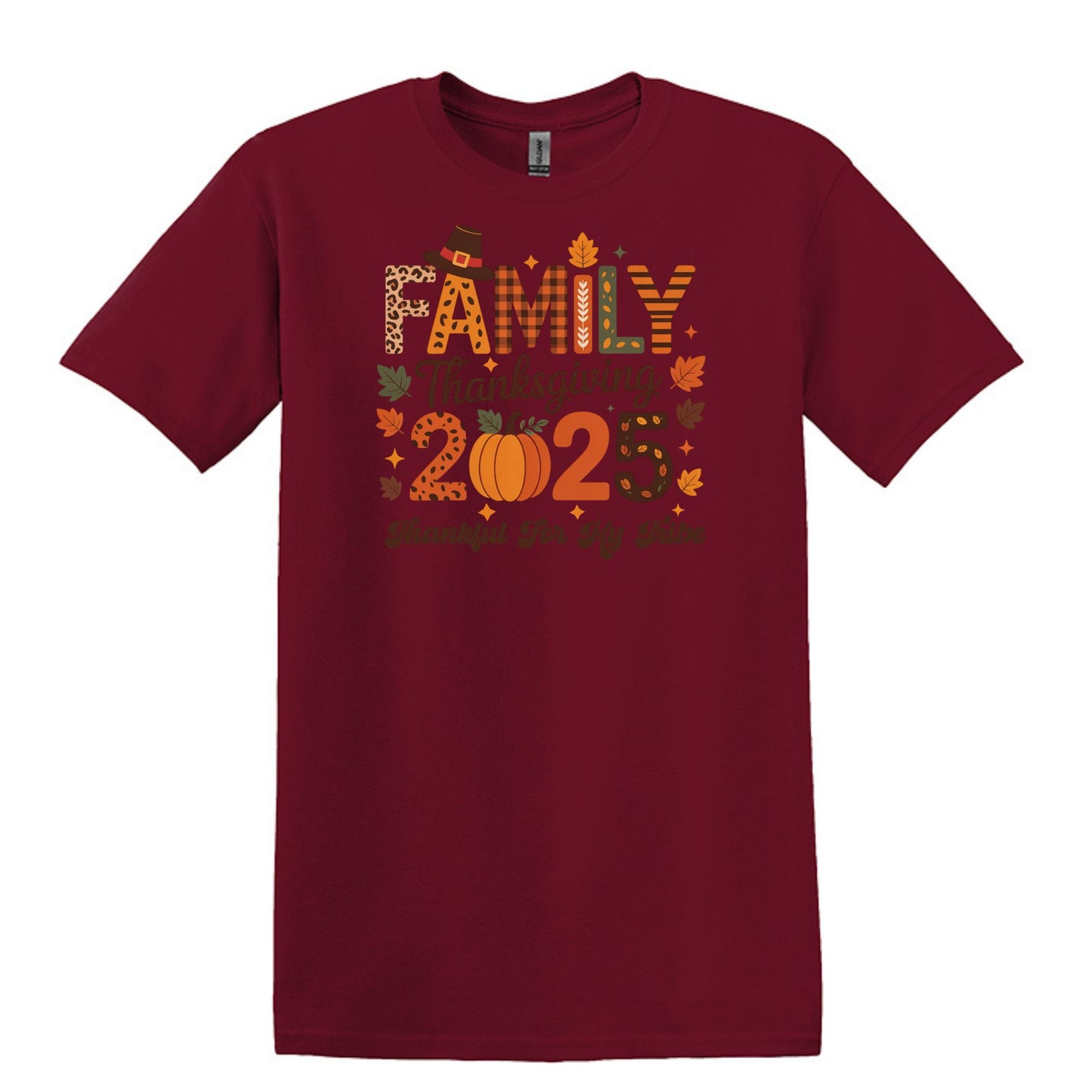 Thankful for my Tribe - 2025 Family Thanksgiving Heavy Cotton T-shirt
