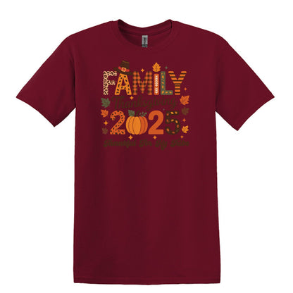 Thankful for my Tribe - 2025 Family Thanksgiving Heavy Cotton T-shirt