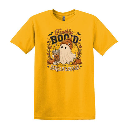 Freshly Boo'd | Scream & Sugar - Fall themed Heavy Cotton Unisex T-shirt