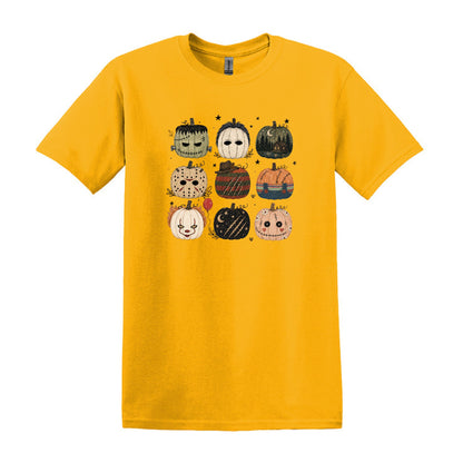 Horror Pumpkins - Hand Drawn - Heavy Cotton Unisex T-shirt
