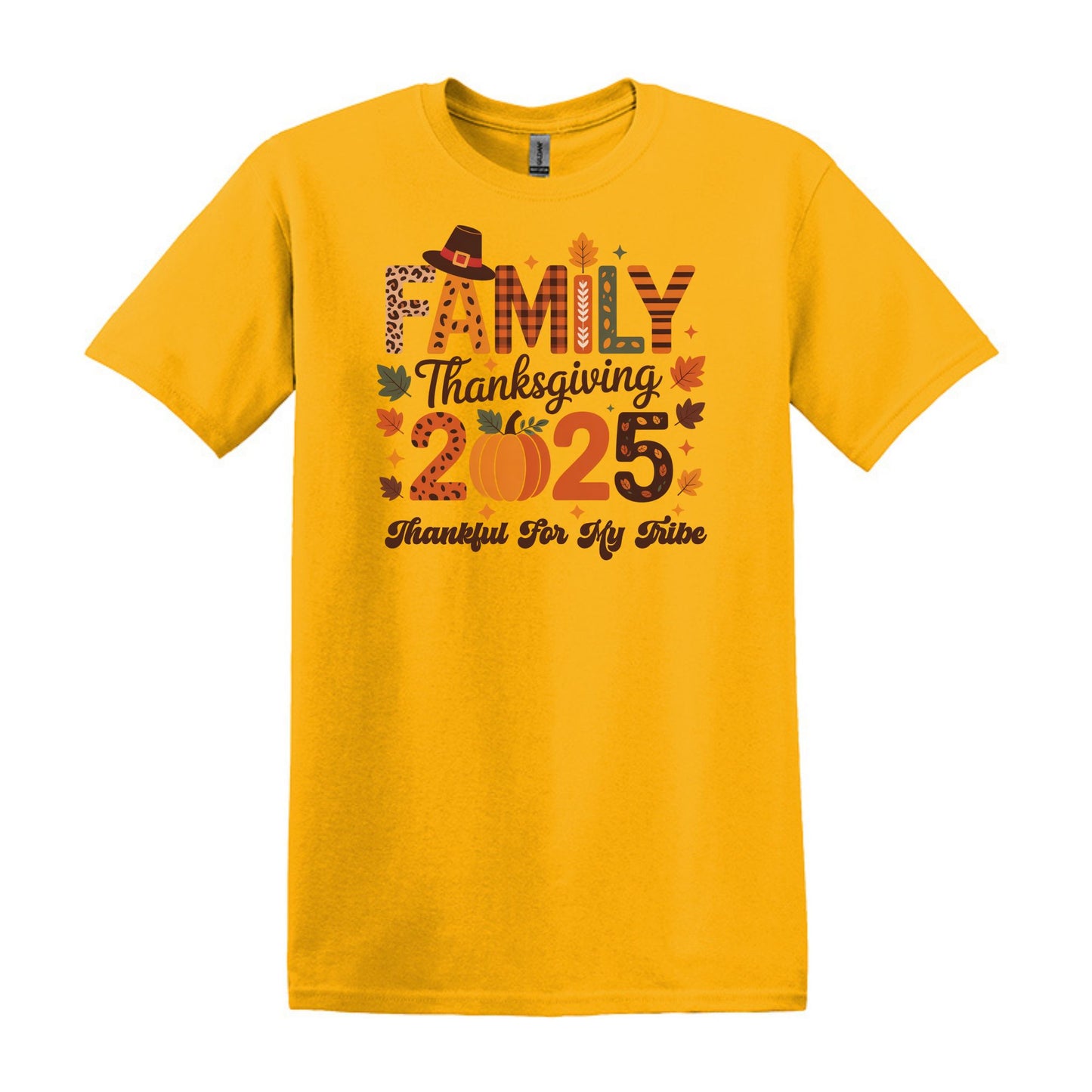 Thankful for my Tribe - 2025 Family Thanksgiving Heavy Cotton T-shirt